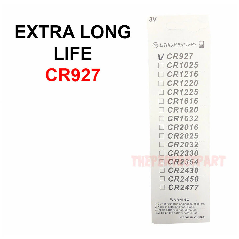 5-Pack CR927 Lithium Button Cell Batteries - Reliable 3V Power for Watches and More