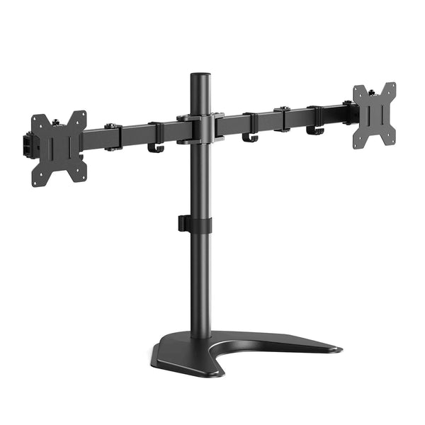 Ergoav Dual Monitor Adjustable Desk Stand - Ideal for 13" to 27" Screens, Holds Up to 22lbs