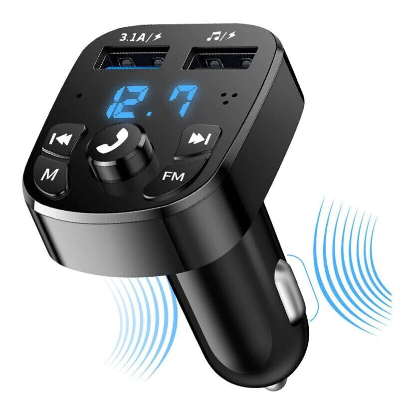 Upgrade Your Drive: Bluetooth FM Transmitter & USB Charger - Wireless Handsfree MP3 Audio Adapter for Cars