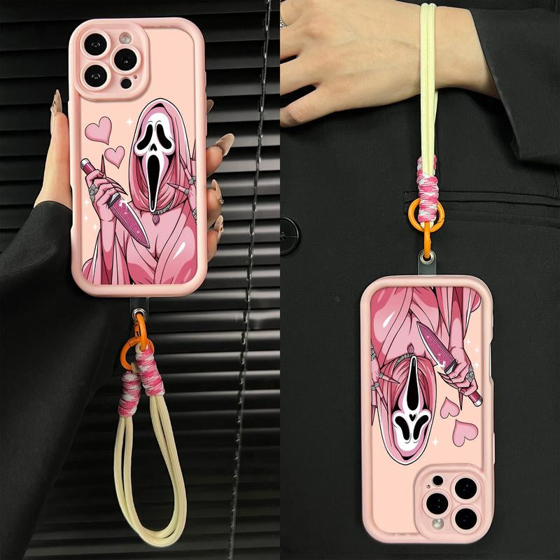 Adorable Halloween Ghost Phone Case for iPhone & Samsung Galaxy - Soft TPU Bumper for Models 11-17 Pro Max & S22-S25
