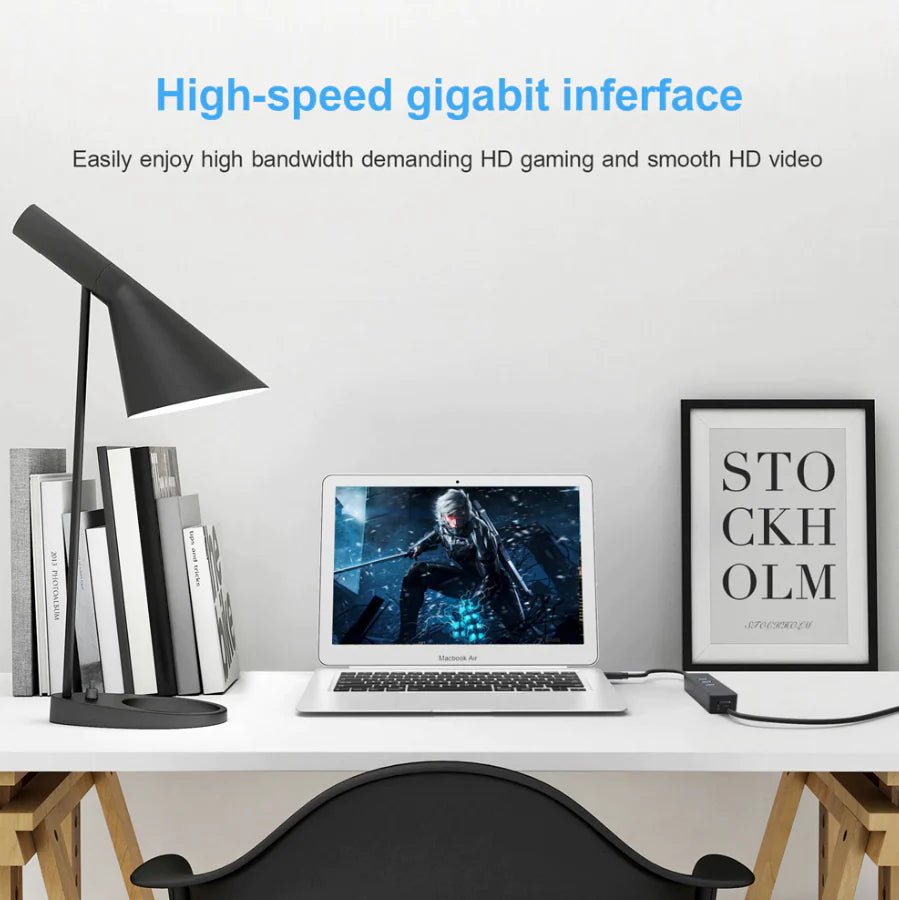 Ultra-Fast USB 3.0 Gigabit Ethernet Adapter - 1000Mbps RJ45 for Windows & Mac