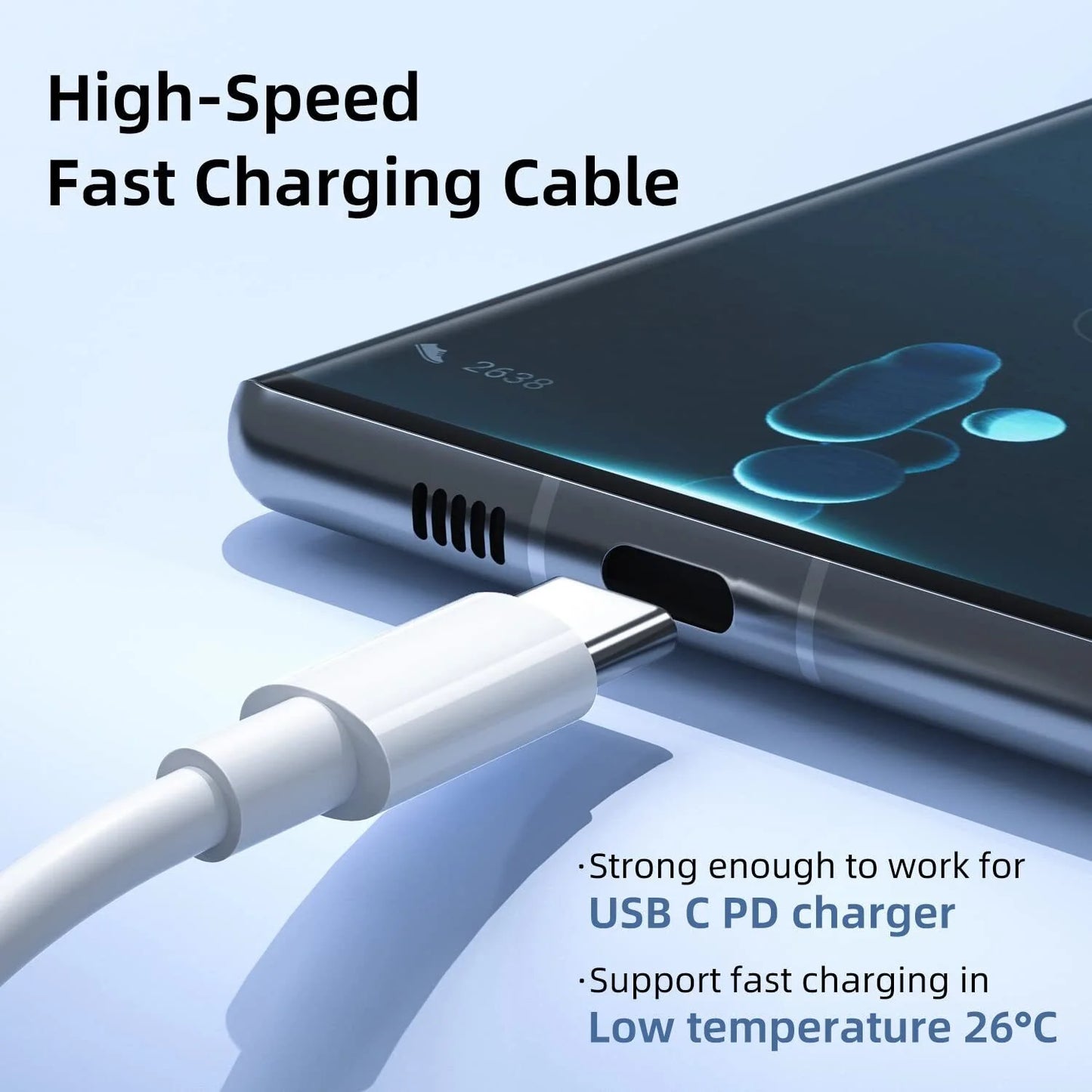 3-Pack 6FT USB-C Fast Charge Cables - Ultimate Rapid Charging Convenience!