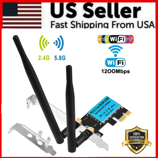 Ultra-Fast 1200Mbps Dual Band WiFi PCI-E Adapter - AX210 802.11AX for Unmatched Connectivity
