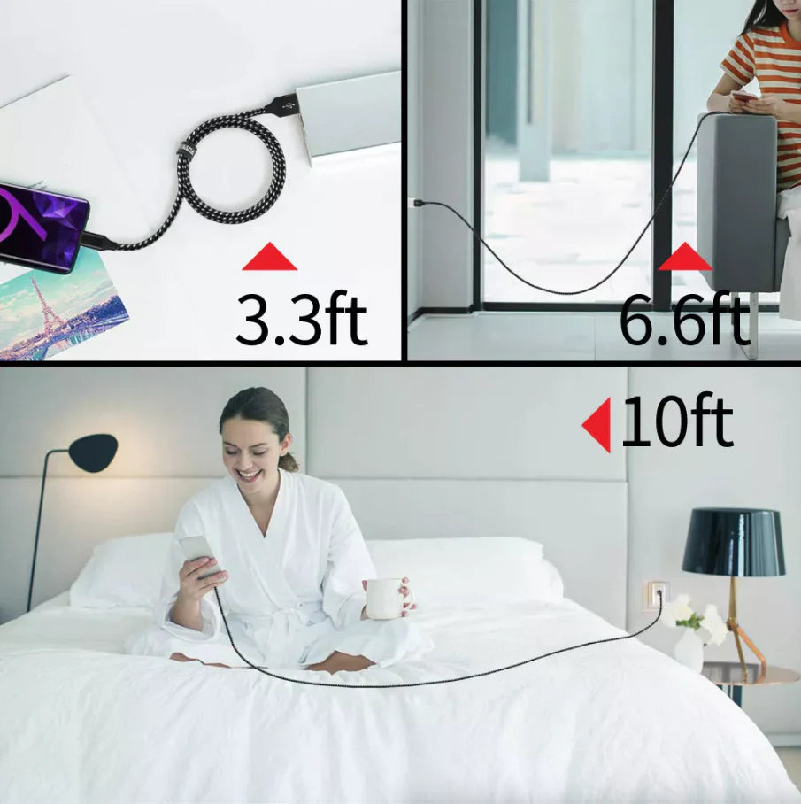 5-Pack Fast Charging USB Cables for iPhone 6-14 Pro - Quick Charge & Ultra-Durable Design