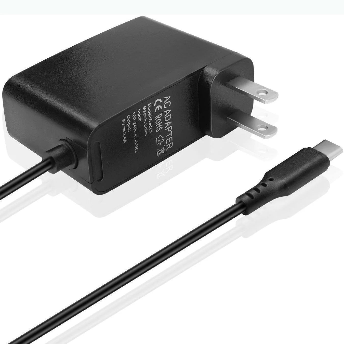 Ultimate Fast-Charging AC Power Supply Adapter for Nintendo Switch - High-Speed 2.4A Home & Travel Charger