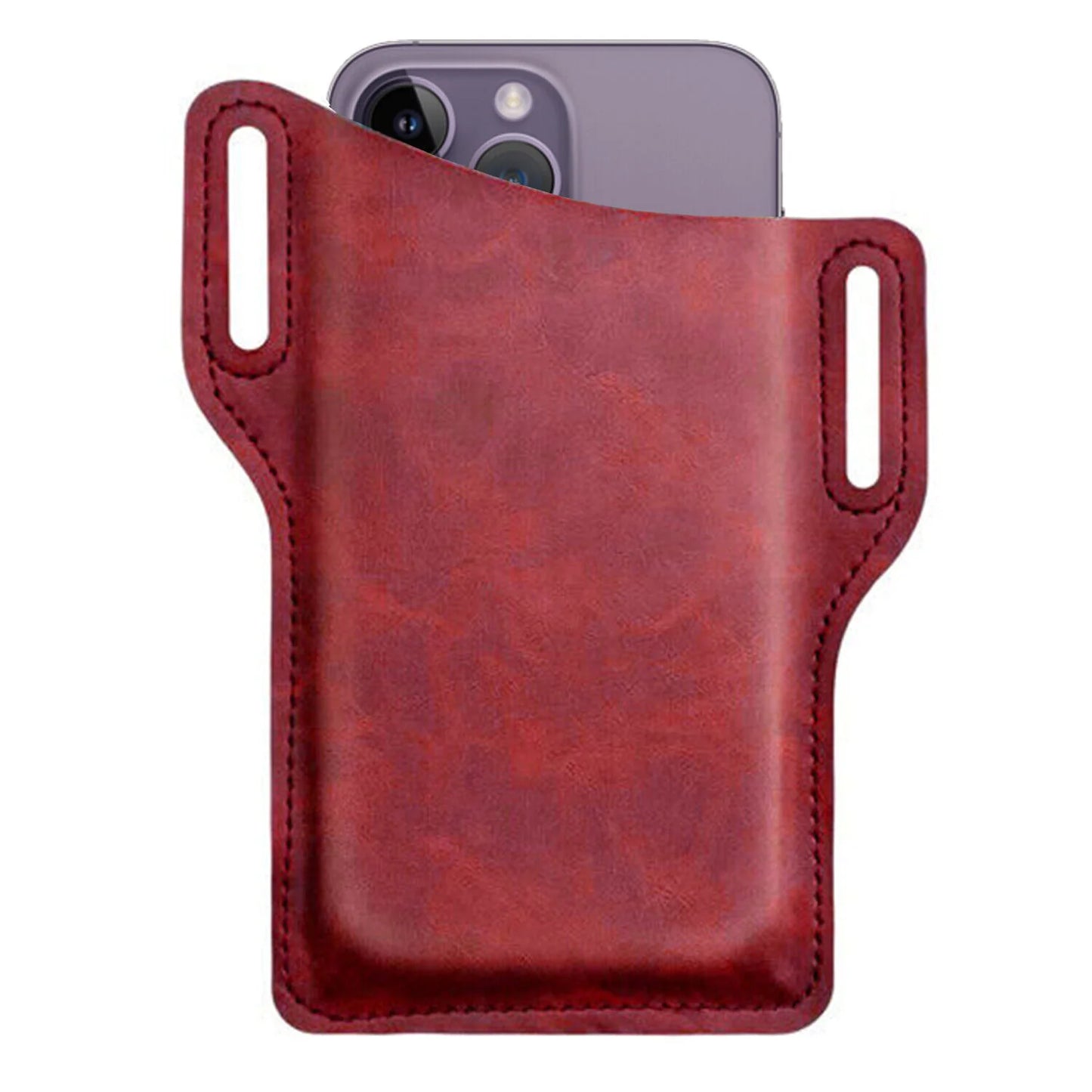 Sleek Men's Leather Waist Holster Pouch - Ultimate Convenience for Your Cell Phone and Essentials