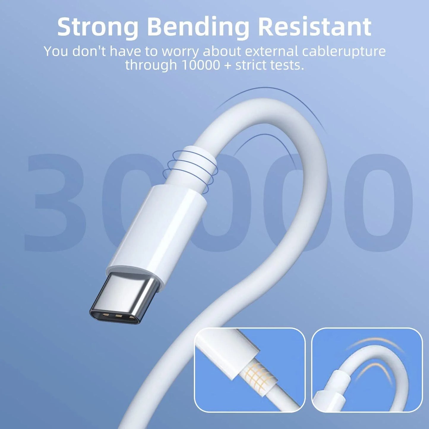 3-Pack 6FT USB-C Fast Charge Cables - Ultimate Rapid Charging Convenience!