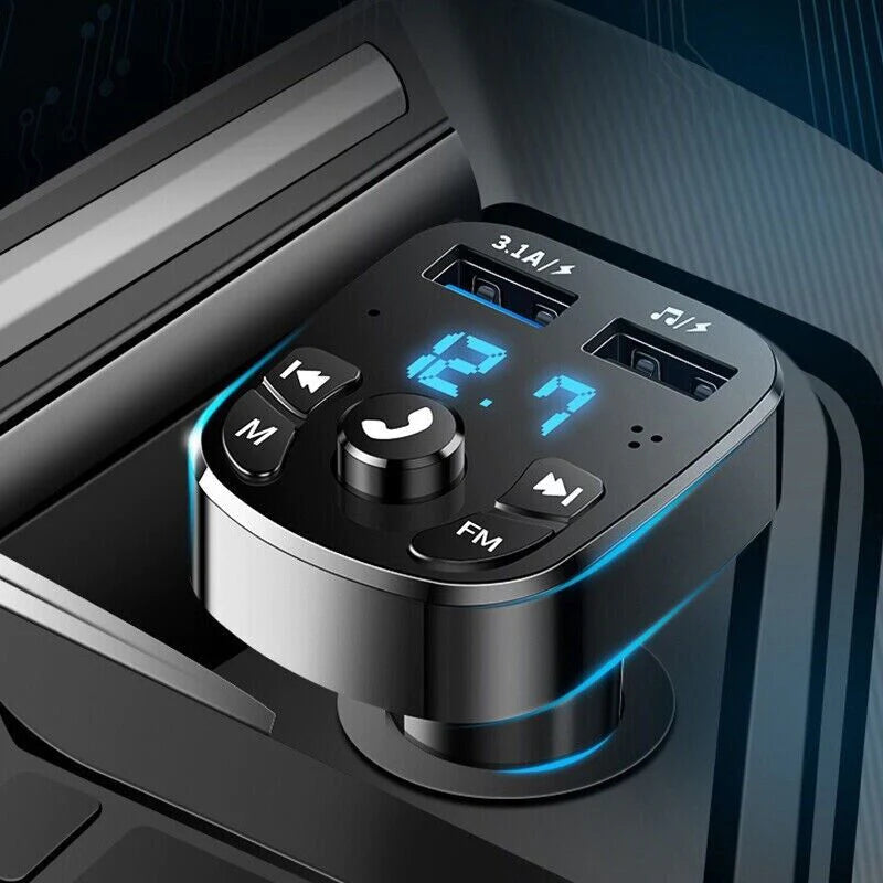 Upgrade Your Drive: Bluetooth FM Transmitter & USB Charger - Wireless Handsfree MP3 Audio Adapter for Cars
