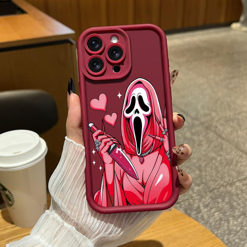 Adorable Halloween Ghost Phone Case for iPhone & Samsung Galaxy - Soft TPU Bumper for Models 11-17 Pro Max & S22-S25