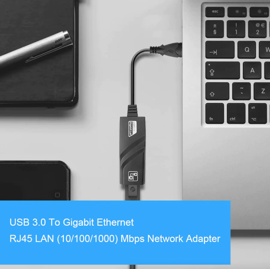 Ultra-Fast USB 3.0 Gigabit Ethernet Adapter - 1000Mbps RJ45 for Windows & Mac