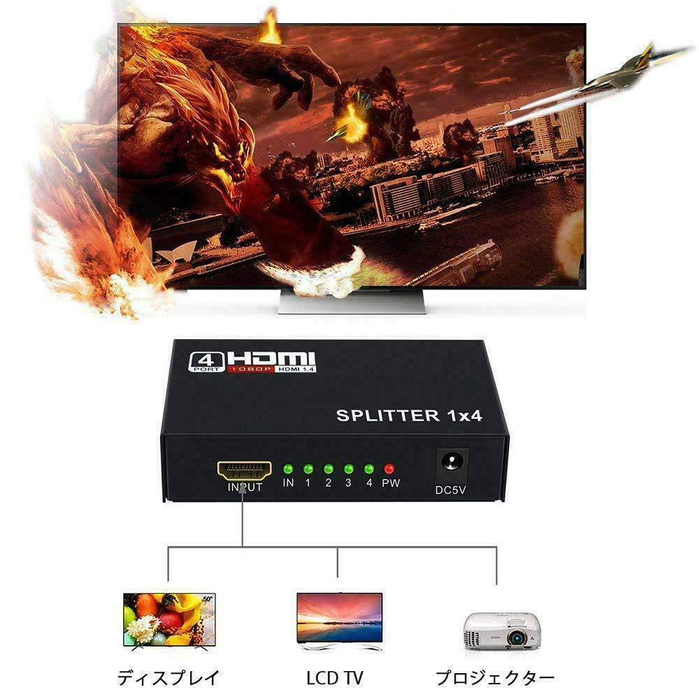 4-Port 4K HDMI Splitter & Amplifier - Seamless 1 Input to 4 Outputs for Stunning 3D HDTV & 1080P Experience