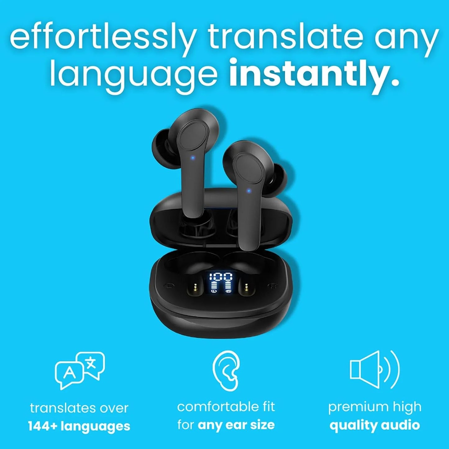 Transform Your Conversations: Instant Translation Earbuds for 144 Languages - Anytime, Anywhere!