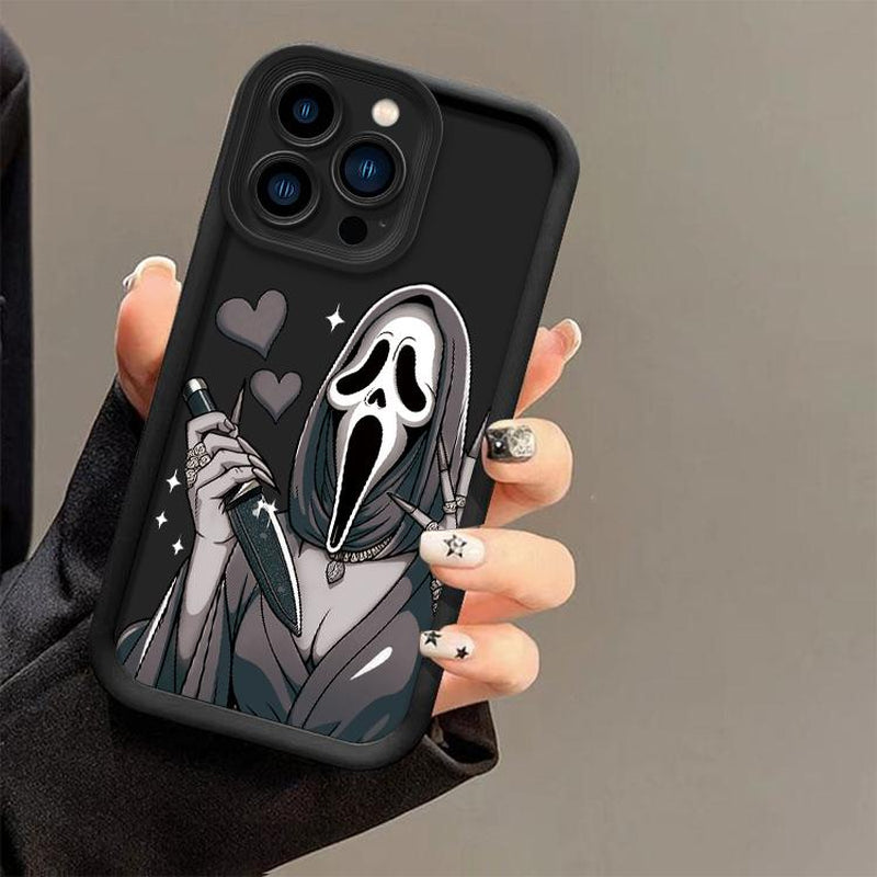 Adorable Halloween Ghost Phone Case for iPhone & Samsung Galaxy - Soft TPU Bumper for Models 11-17 Pro Max & S22-S25