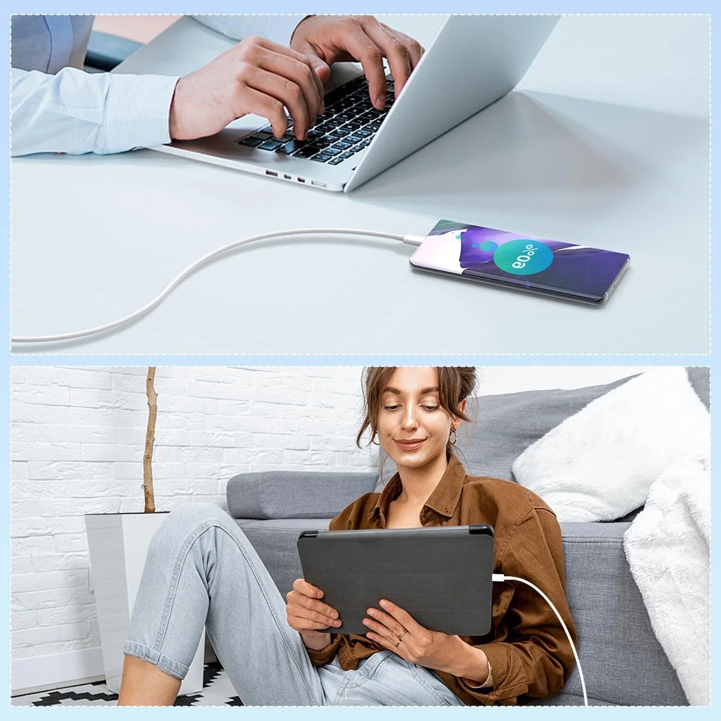 10-Pack High-Speed Samsung USB-C to USB-C Fast Charge Cables - Ultimate Charging Solution