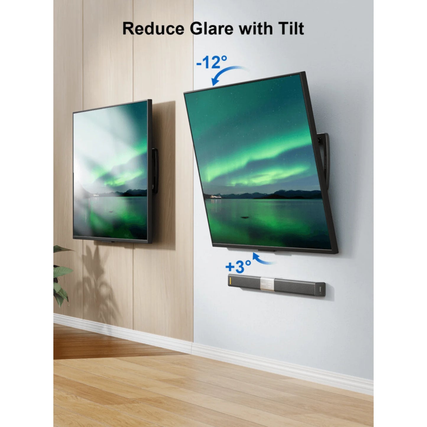 Ergoav Premium Adjustable TV Mount - Ultimate Viewing Experience for 49" to 90" Screens with Extend and Tilt Feature