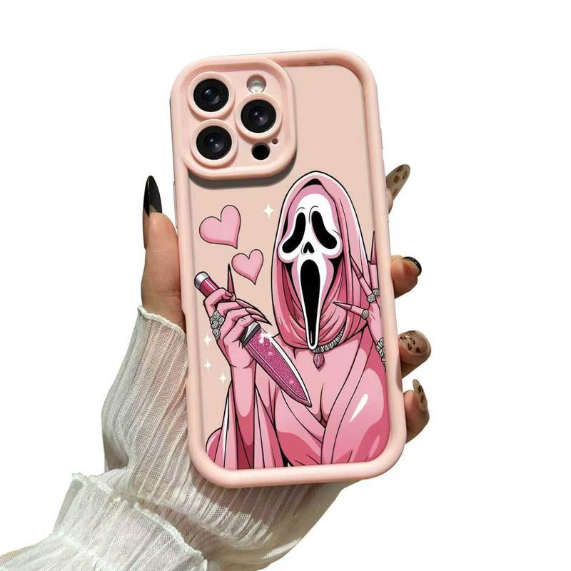 Adorable Halloween Ghost Phone Case for iPhone & Samsung Galaxy - Soft TPU Bumper for Models 11-17 Pro Max & S22-S25