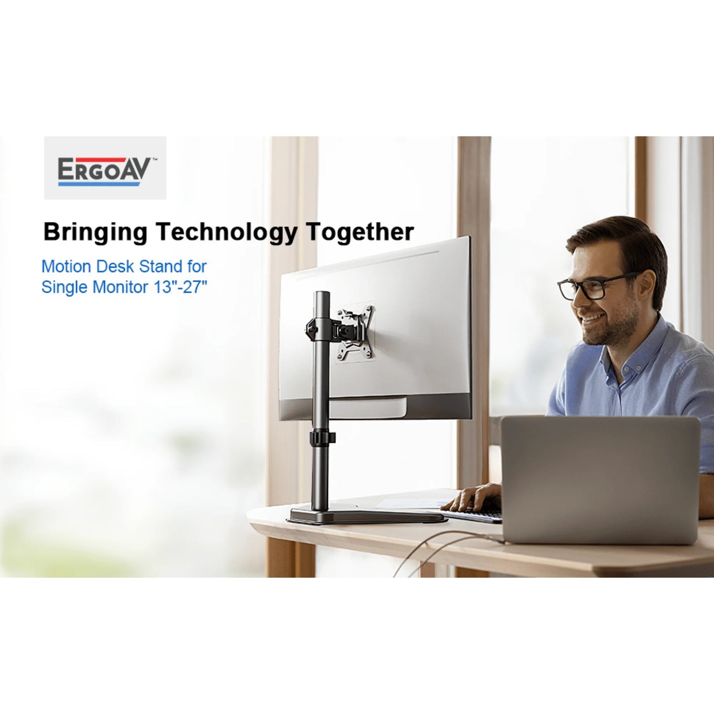 Elevate Your Productivity with the Ergoav Adjustable Desk Stand for 13" to 27" Monitors!