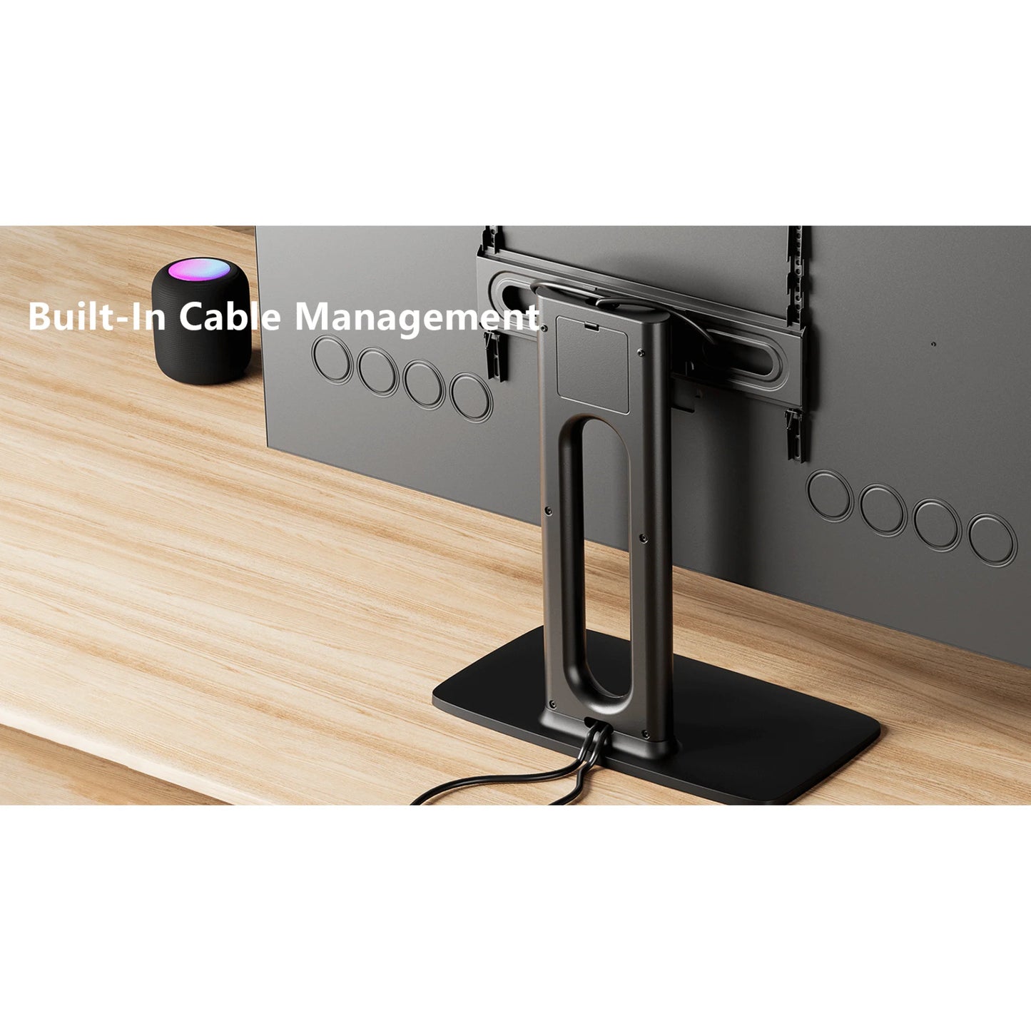 Ergoav Stylish Swivel TV Stand for 86" TVs with Convenient Storage Compartment