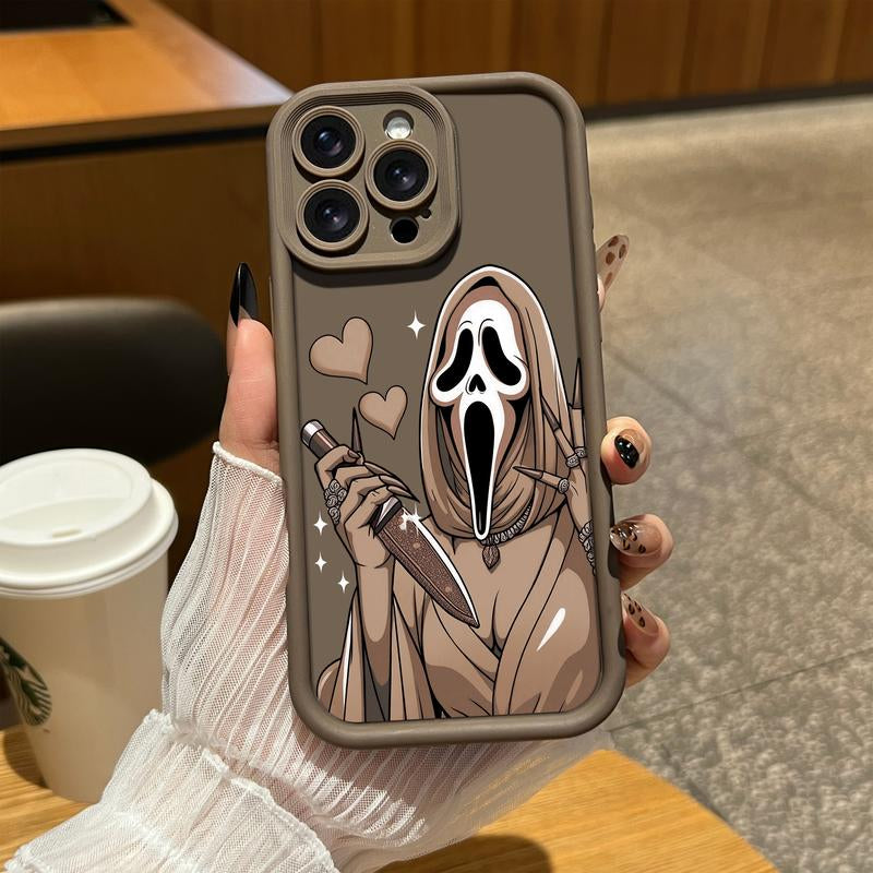 Adorable Halloween Ghost Phone Case for iPhone & Samsung Galaxy - Soft TPU Bumper for Models 11-17 Pro Max & S22-S25