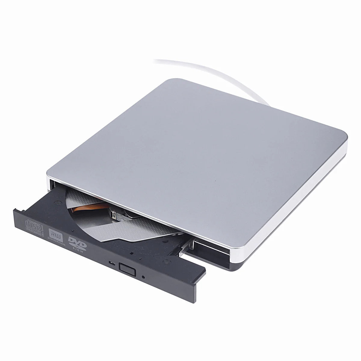 Ultra-Slim Portable External DVD Writer - Lightning-Fast Disc Burner for On-the-Go Laptops