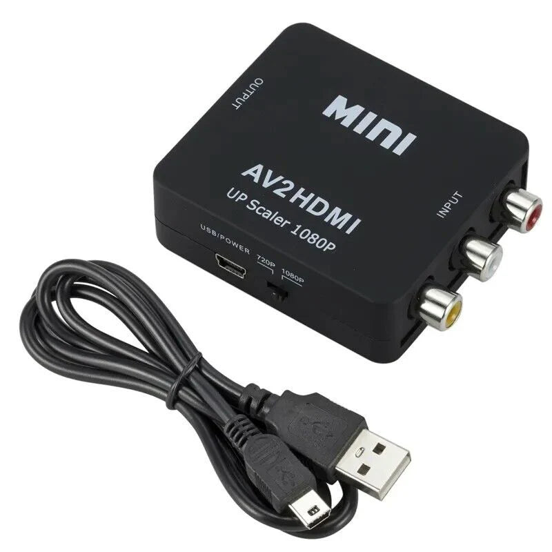 Elevate Your AV Experience: RCA to HDMI Converter Adapter with Stunning 1080P Quality for TV and Audio/Video Devices