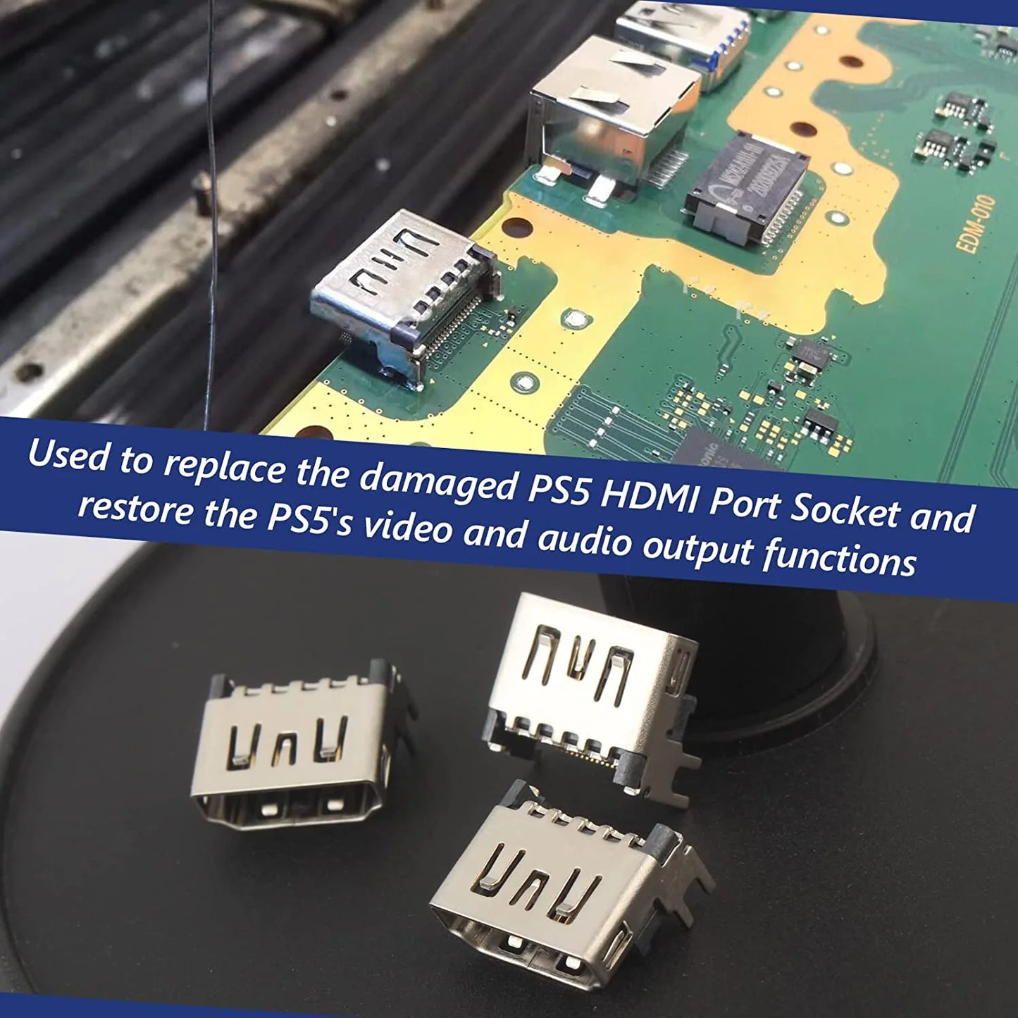 Upgrade Your PS5 with Premium 5-Pack HDMI Port Connector Replacement - USA Edition