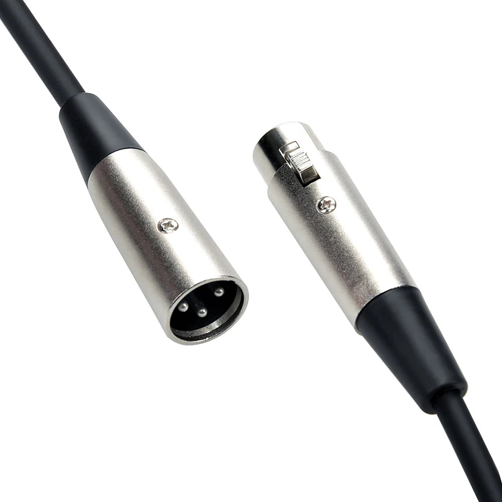 Premium XLR Microphone Extension Cable - 3-Pin Male to Female Shielded Connector for Superior Sound Quality