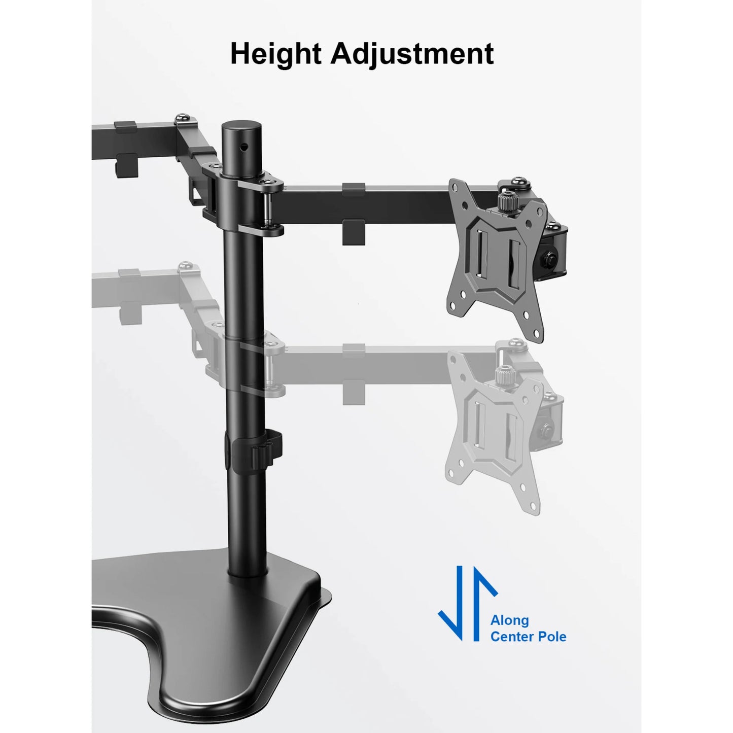 Transform Your Workspace with the Ergoav Dual Monitor Adjustable Desk Stand for 13" to 32" Screens!