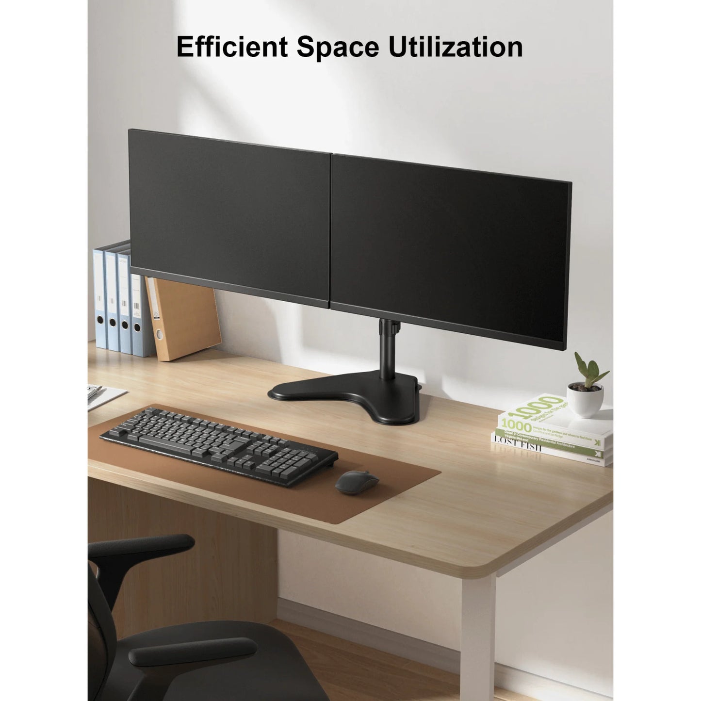 Transform Your Workspace with the Ergoav Dual Monitor Adjustable Desk Stand for 13" to 32" Screens!