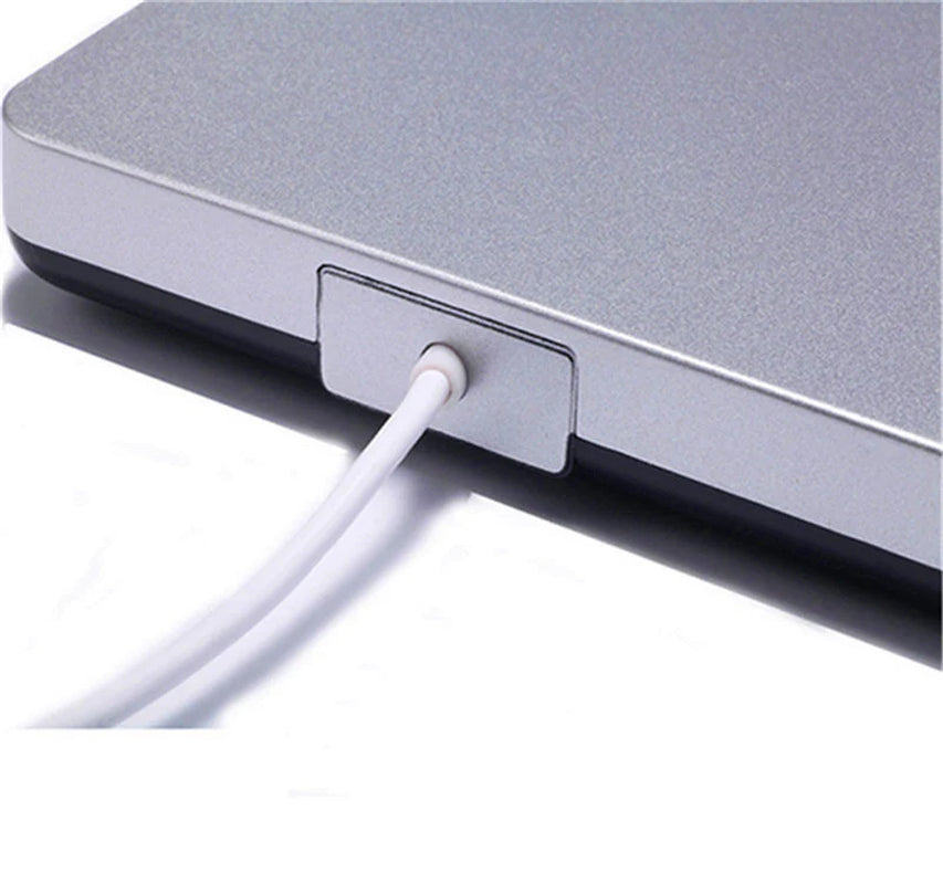 Ultra-Slim Portable External DVD Writer - Lightning-Fast Disc Burner for On-the-Go Laptops