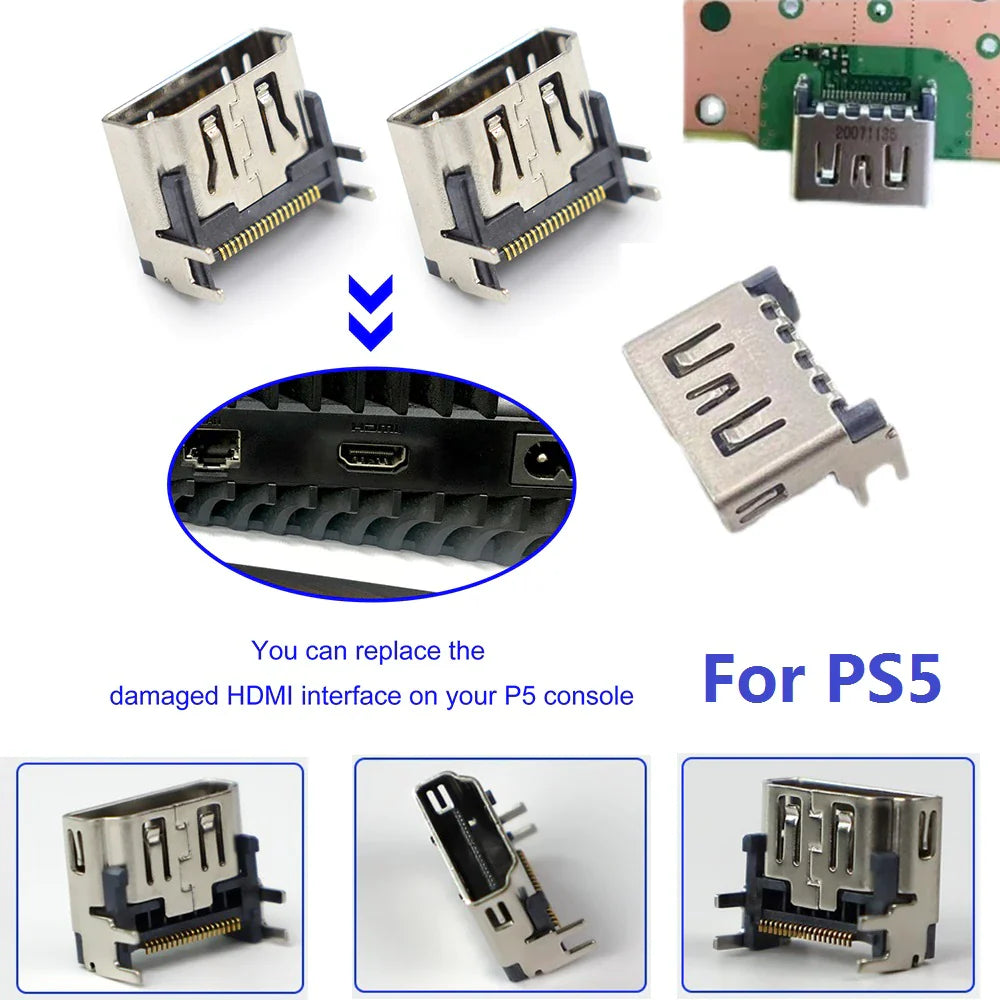 Upgrade Your PS5 with Premium 5-Pack HDMI Port Connector Replacement - USA Edition