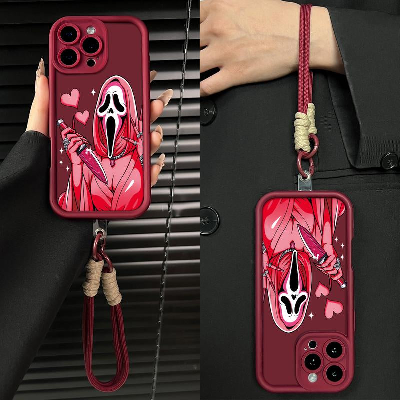 Adorable Halloween Ghost Phone Case for iPhone & Samsung Galaxy - Soft TPU Bumper for Models 11-17 Pro Max & S22-S25