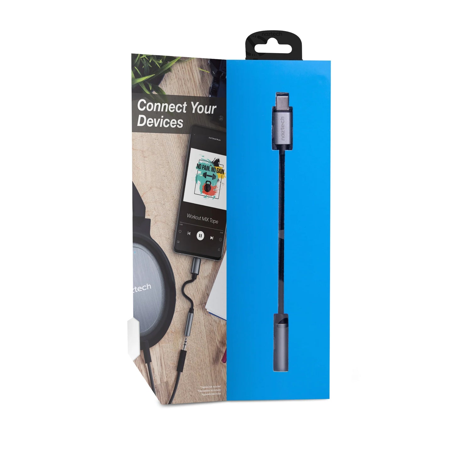 Naztech USB-C to 3.5mm Audio Adapter - Effortless Plug & Play Audio Solution
