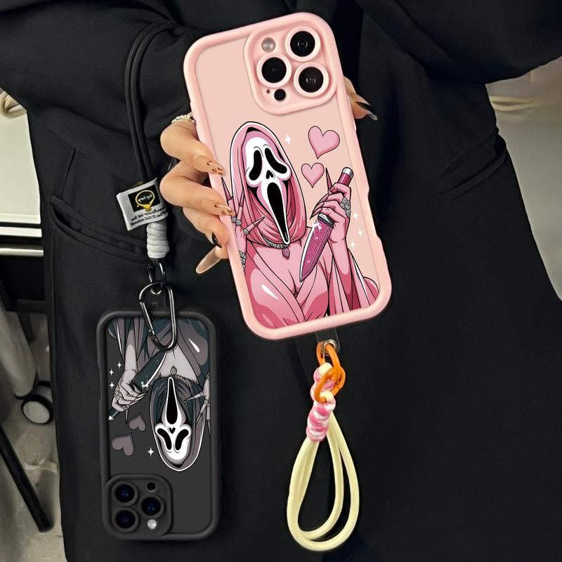 Adorable Halloween Ghost Phone Case for iPhone & Samsung Galaxy - Soft TPU Bumper for Models 11-17 Pro Max & S22-S25