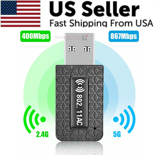 Ultra-Fast 1300Mbps USB 3.0 Dual Band Wireless WiFi Adapter for Desktops & Laptops
