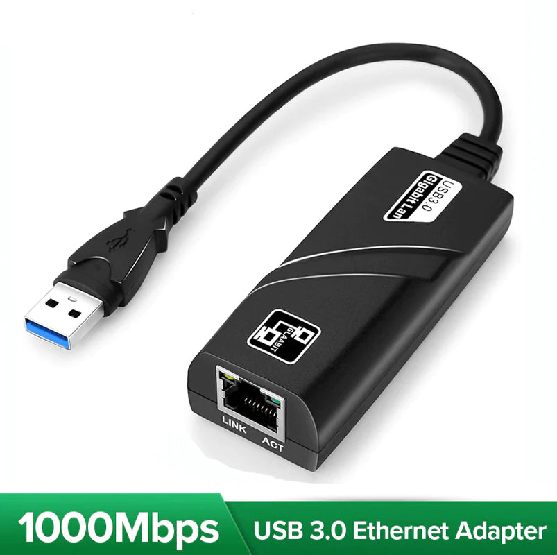 Ultra-Fast USB 3.0 Gigabit Ethernet Adapter - 1000Mbps RJ45 for Windows & Mac