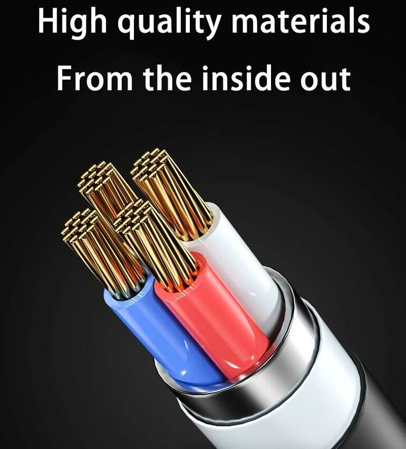 Ultra-Fast 6FT USB 3.0 Male to Male Cable - Durable Metal Design for Data Transfer & Power Charging