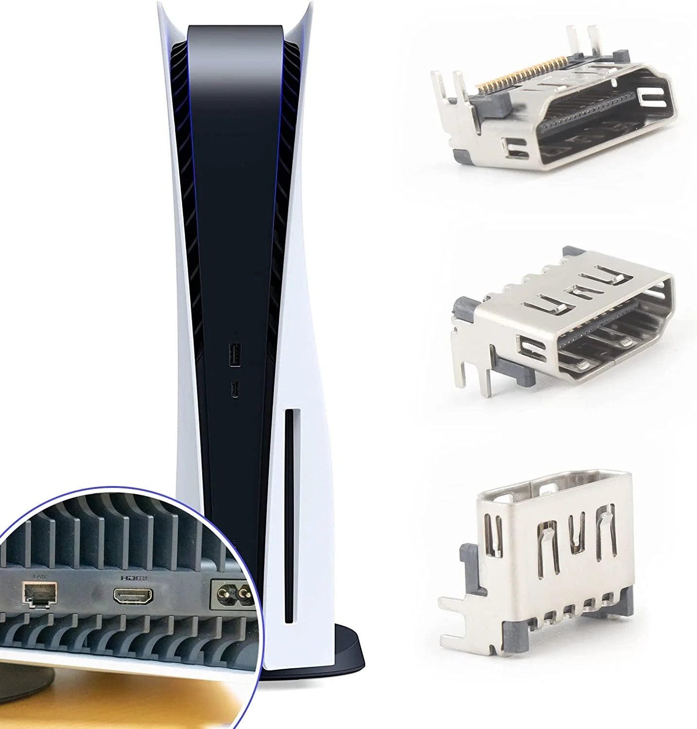 Upgrade Your PS5 with Premium 5-Pack HDMI Port Connector Replacement - USA Edition