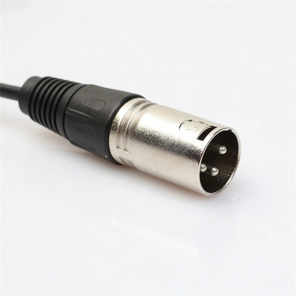 Dual Male Y Splitter Cable Adapter - 3Pin XLR Female to Dual Male for Microphones - USA