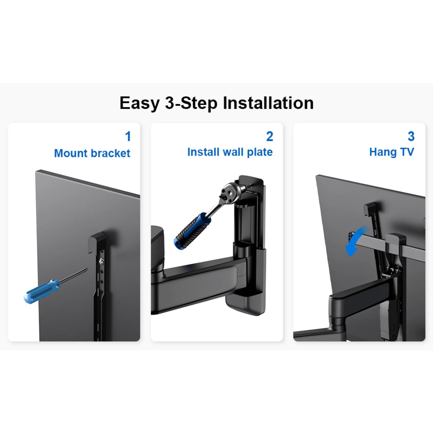 Ergoav Motion Mount: Premium Isotilt TV Mount for 39" to 65" TVs - Elevate Your Viewing Experience!