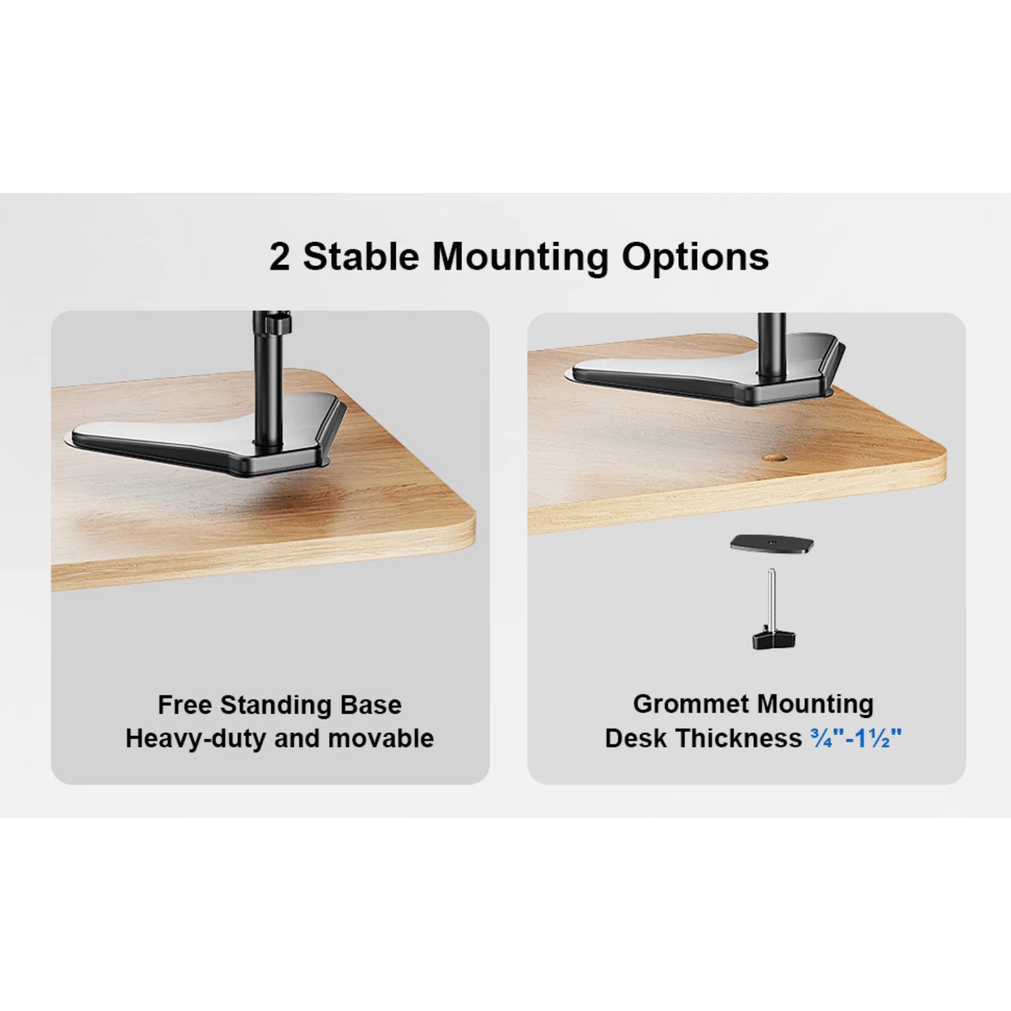 Elevate Your Productivity with the Ergoav Adjustable Desk Stand for 13" to 27" Monitors!