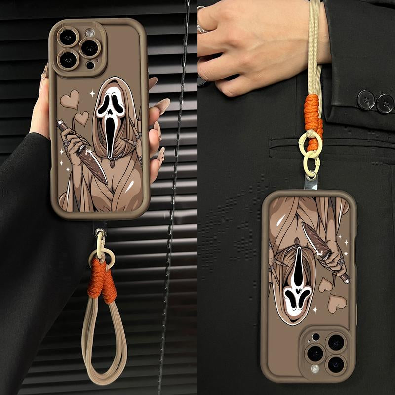 Adorable Halloween Ghost Phone Case for iPhone & Samsung Galaxy - Soft TPU Bumper for Models 11-17 Pro Max & S22-S25