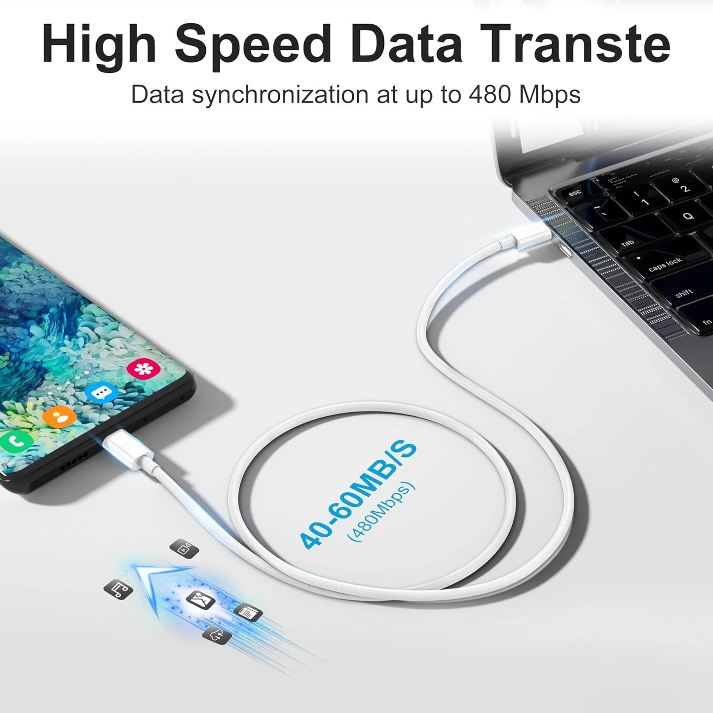 10-Pack High-Speed Samsung USB-C to USB-C Fast Charge Cables - Ultimate Charging Solution