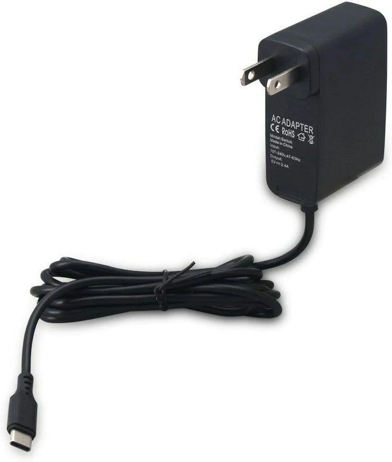Ultimate Fast-Charging AC Power Supply Adapter for Nintendo Switch - High-Speed 2.4A Home & Travel Charger
