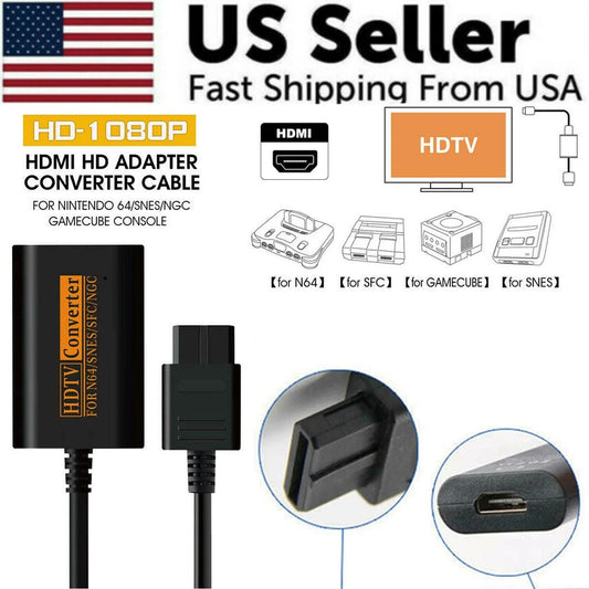 Elevate Your Retro Gaming with Our High-Definition HDMI Converter Adapter for N64, Gamecube & Super NES!