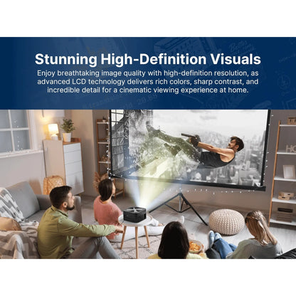 Ultimate 120" Home Theater LCD Projector with Built-in DVD Player for Unforgettable Movie Nights