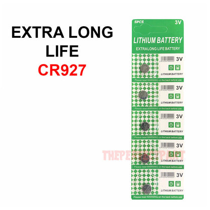 5-Pack CR927 Lithium Button Cell Batteries - Reliable 3V Power for Watches and More