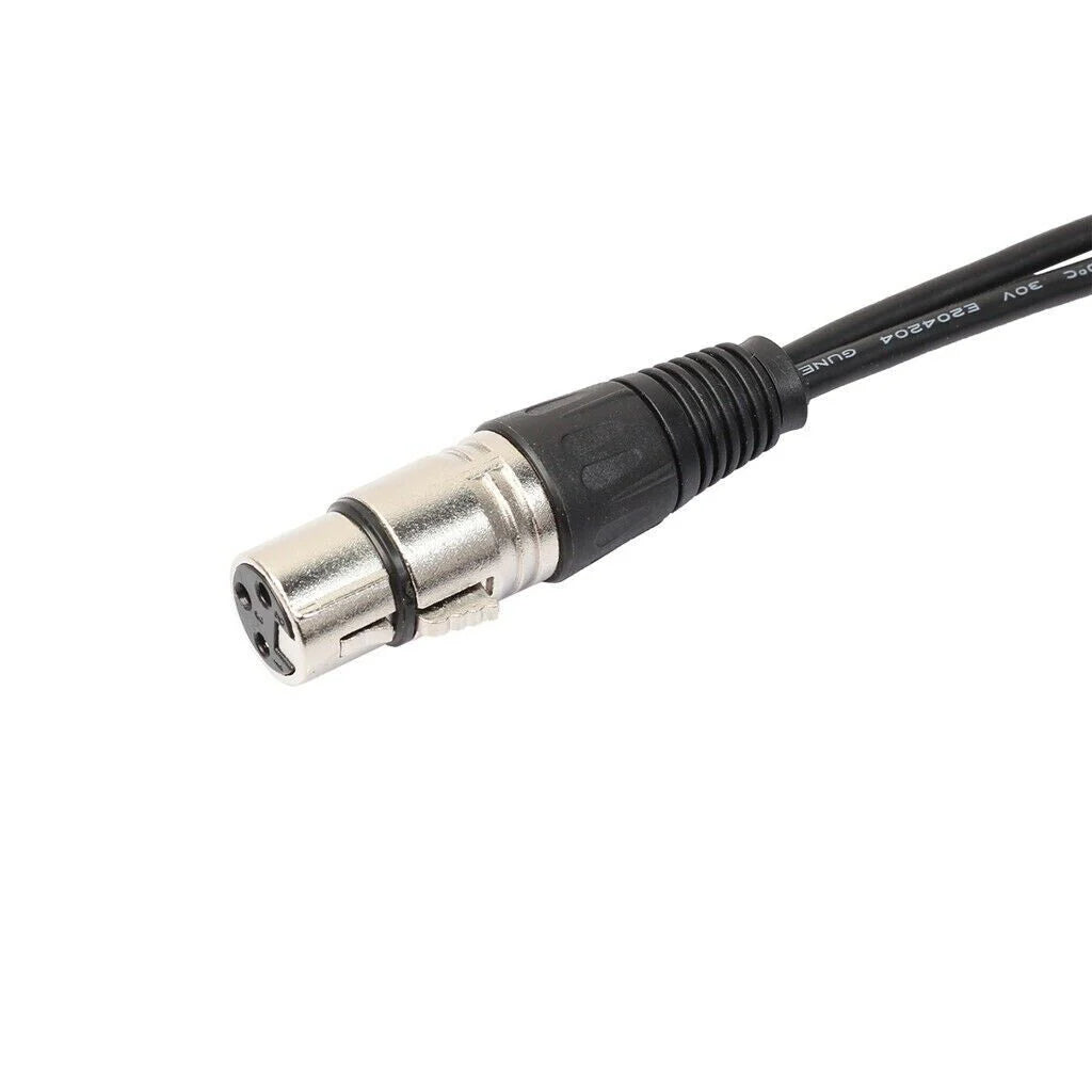 Dual Male Y Splitter Cable Adapter - 3Pin XLR Female to Dual Male for Microphones - USA