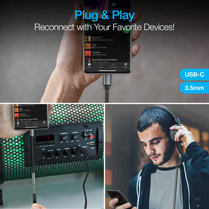 Naztech USB-C to 3.5mm Audio Adapter - Effortless Plug & Play Audio Solution