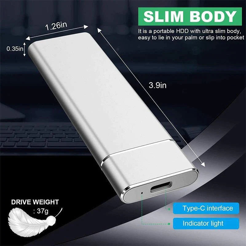 Ultra-Fast 128TB Portable SSD - Lightning Speed USB 3.0 External Solid State Drive for Ultimate Mobile Storage